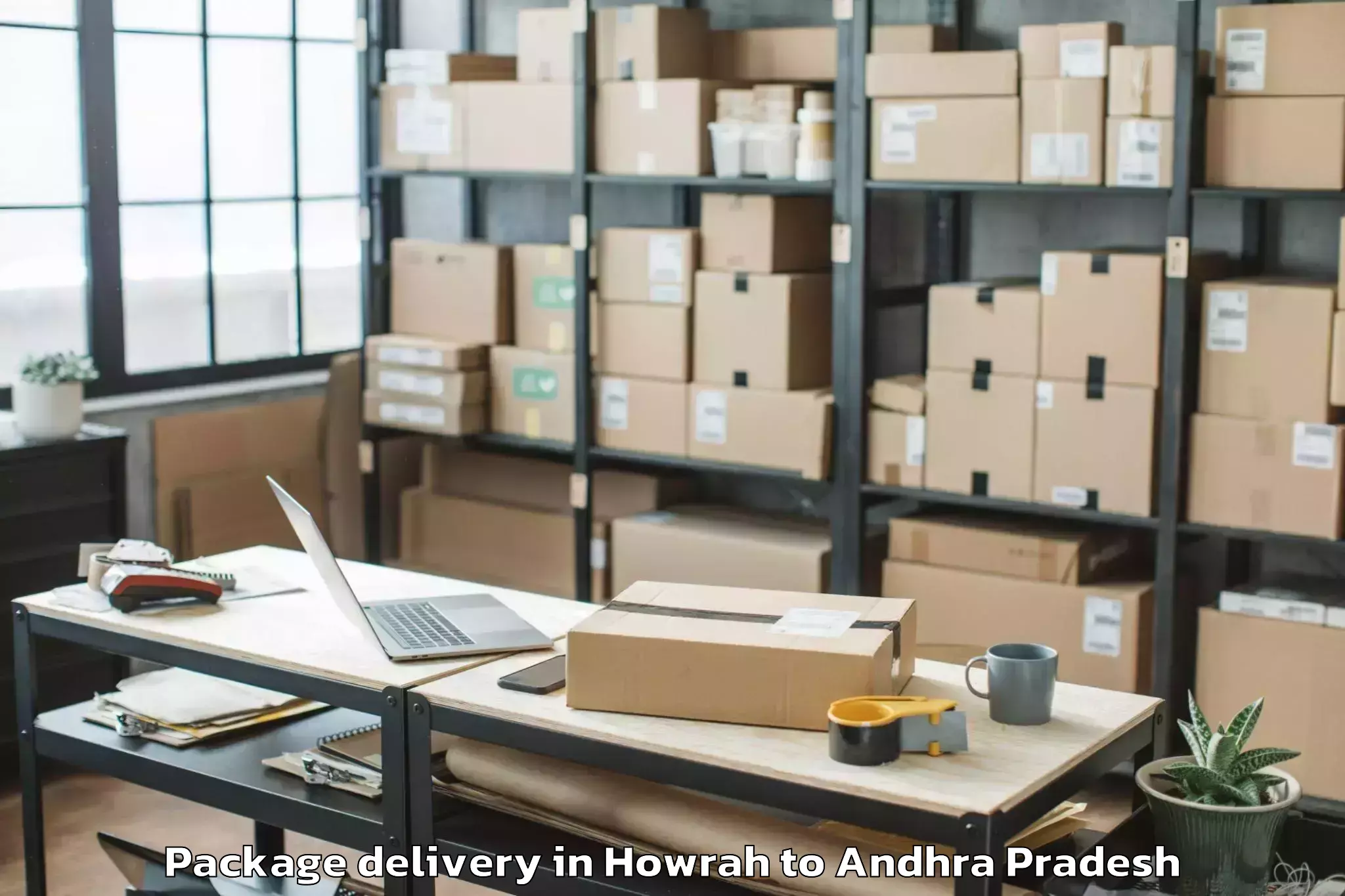 Quality Howrah to Nidamanur Package Delivery